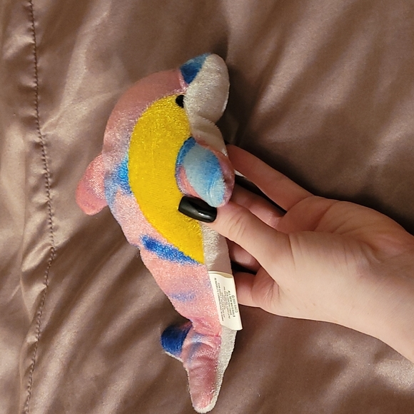 5/$25 Small multi colored Dolphin stuffed animal - Picture 2 of 4